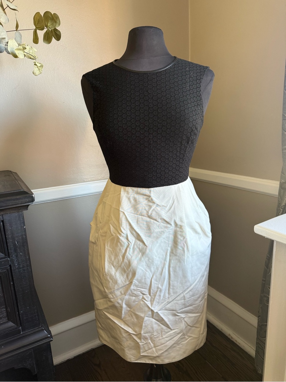 Jason Wu Two-Tone Black and Cream Pencil Skirt dress